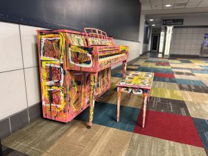 One of the painted pianos donated to Free the Music.