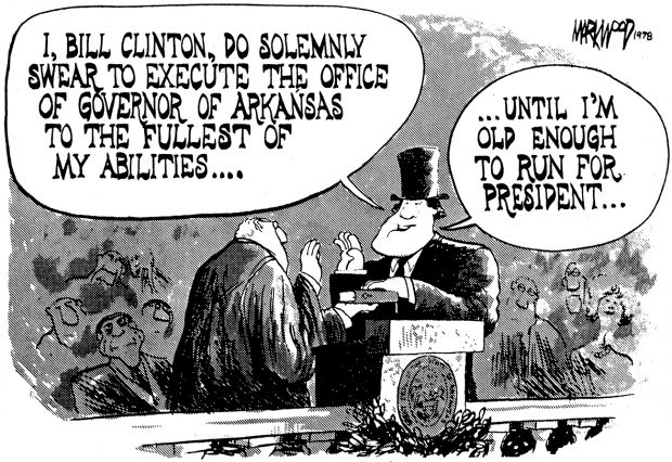 Cartoon sketch of Bill Clinton