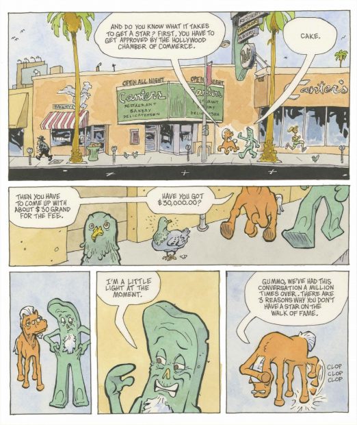 An original graphic story by illustrator and graphic novelist Andrew Mitchell ’89. Link to full script available below.