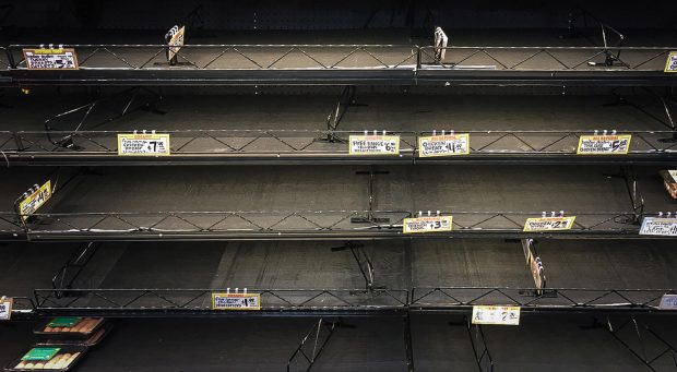 Empty Grocery Shelves During Epedimic