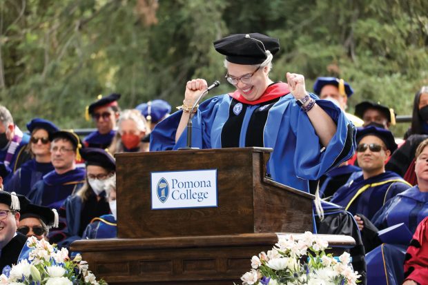 President G. Gabrielle Starr as she opened the 129th Commencement ceremony of Pomona College on May 15, 2022