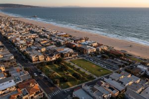 The two lots that formed the Bruce family's oceanside resort—now the site of an L.A. County lifeguard facility—lie just west of the grassy park that was renamed Bruce's Beach in 2007.