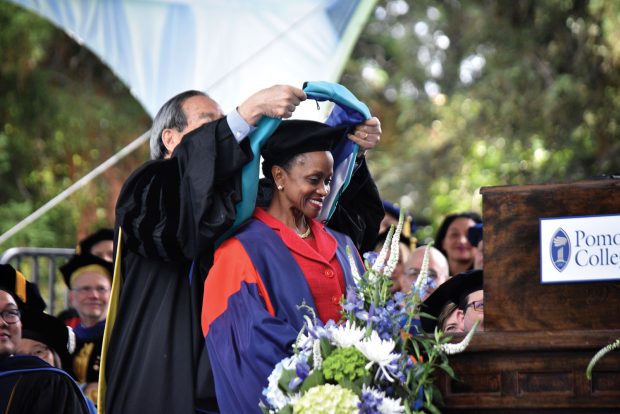 Esther Brimmer ’83 received an honorary degree and gave aCommencement speech at Pomona in 2019.