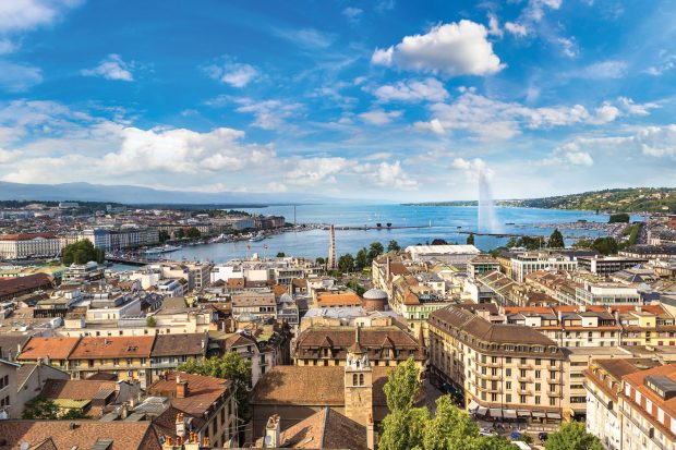 Geneva, the second-largest city in Switzerland, is the European headquarters of the United Nations and the international headquarters of the Red Cross.