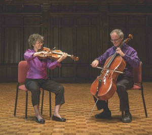  Photo of Professor Tom Flaherty and his wife Cynthia Fogg performing at Little Bridges