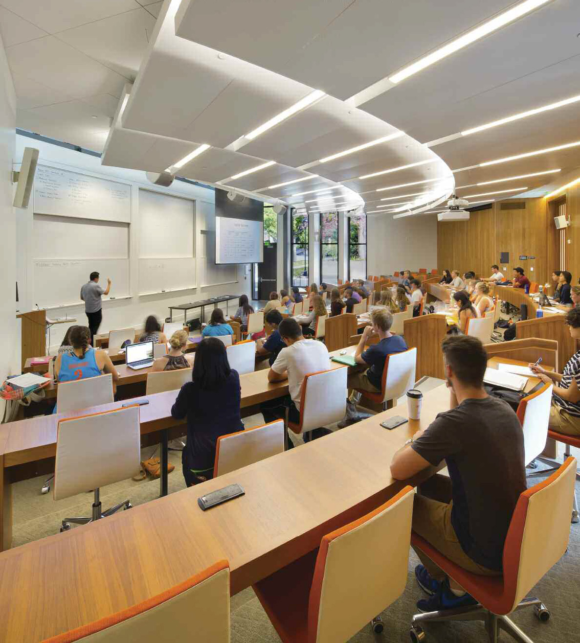 Students watching a lecture