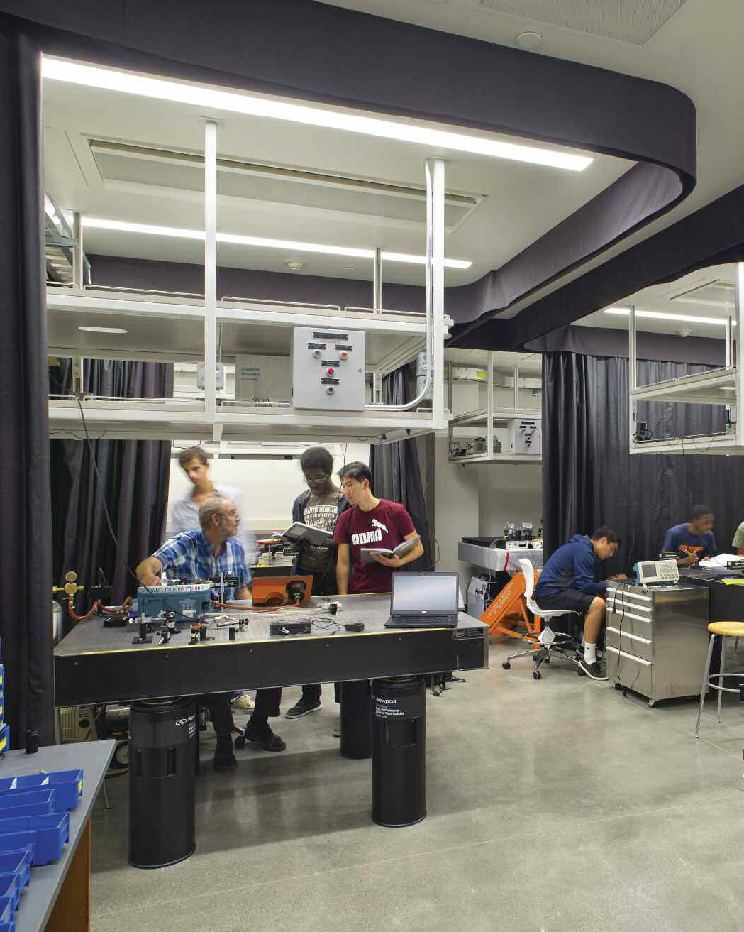 Students working in the lab