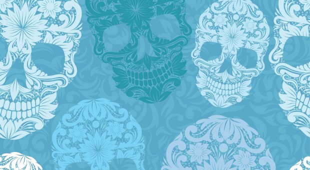 Floral-skull pattern