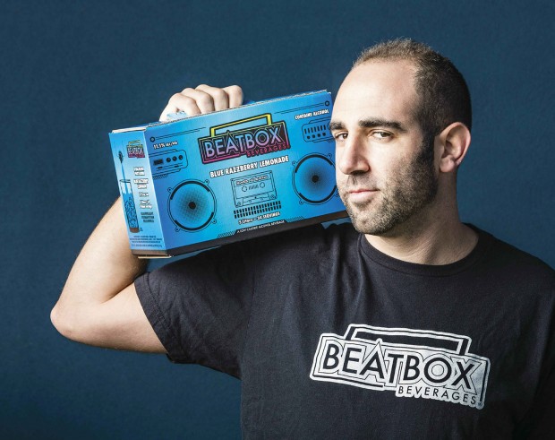 Justin Fenchel with a BeatBox cocktail box