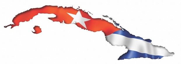 Cuban flag map