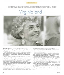 Virginia and I article