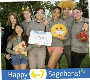 Members of the Ballroom Dance Company celebrate 4/7 Day on campus