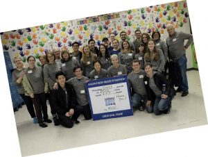 Seattle Sagehens gather for a group service project at Northwest Harvest