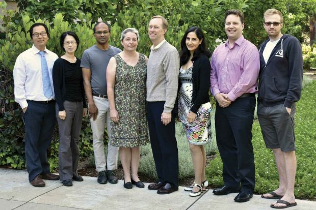 Announced during the ceremony were 2017 Wig Award winners (from left) Philip Choi, Tzu-Yi Chen, Vin de Silva, Donna Di Grazia, Michael K. Kuehlwein, Pardis Mahdavi, John Alldredge Clithero ’05 and David R. Kauchak.