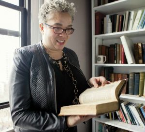 In her NYU office overlooking Washington Square Park, G. Gabrielle Starr keeps a collection of vintage tomes given to her by a colleague, and a shelf filled with her own books from college.