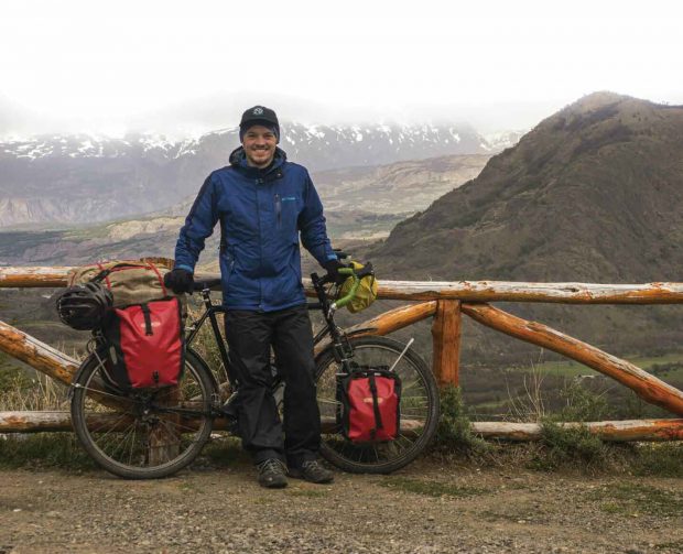 Bryan Kevan ’14 at the Mirador Cuesta del Diablo, just off the Portezuelo Ibañez, the highest pass on the Carretera, in 2014.