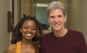 Cynthia Nyongesa ’19 and Professor Richard Lewis