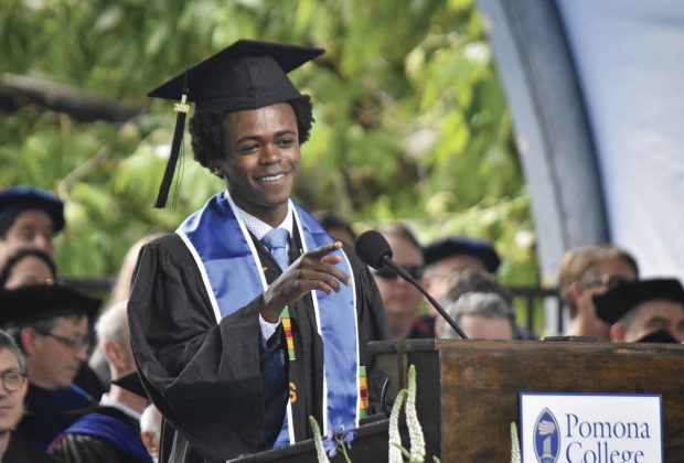 An address by senior class speaker Ivan Solomon