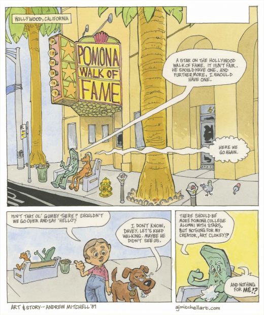 An original graphic story by illustrator and graphic novelist Andrew Mitchell ’89. Link to full script available below.