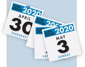 Alumni Weekend 2020, which will take place April 30 to May 3