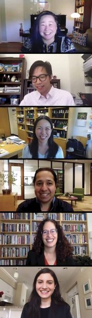 From top: Aimee Bahng, Tom Le, Jane Liu, Jorge Moreno, Gilda Ochoa and Alexandra Papoutsaki