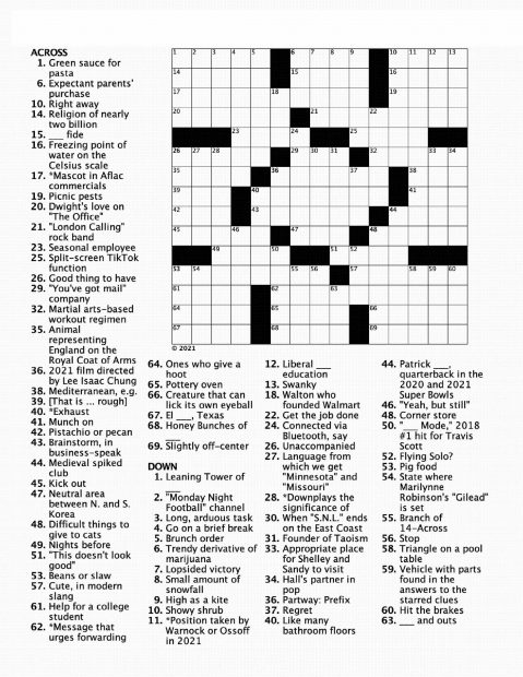 crossword puzzle was designed by Joel Fagliano