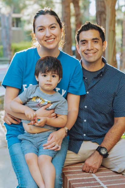 Genevieve Carpio ’05, husband Eric Gonzalez and son Elliot. Their daughter was born in September.