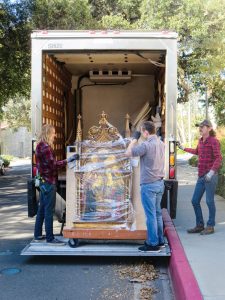 Some heavy or incredibly fragile items, such as Italian Renaissance panel paintings from the Kress Collection, were handled by professional fine art movers.