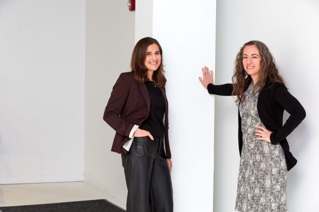 Jessica Boatright ’98 and Laila Bernstein ’04 outdoors