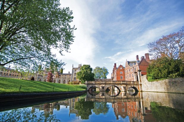 Kitchen Bridge, St. John’s College. Since the 13th century, the River Cam has provided an idyllic backdrop for learning at the University of Cambridge. Courtesy of Jean-Luc Benazet.