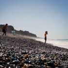 A pair of students enjoying San Onofre Beach in San Diego