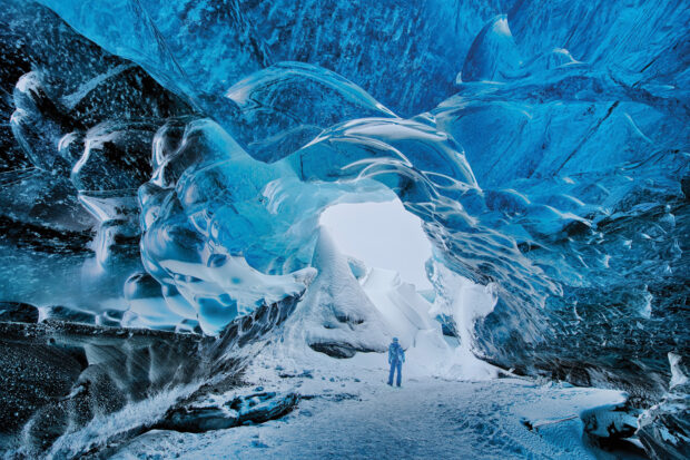 Iceland Ice Cave by Grant Collier