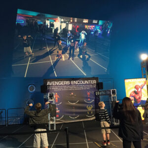 An installation for the Marvel Experience that incorporated motion-tracking for a more immersive user experience