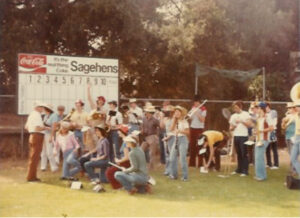 Pep band at a Fall 1979 football game