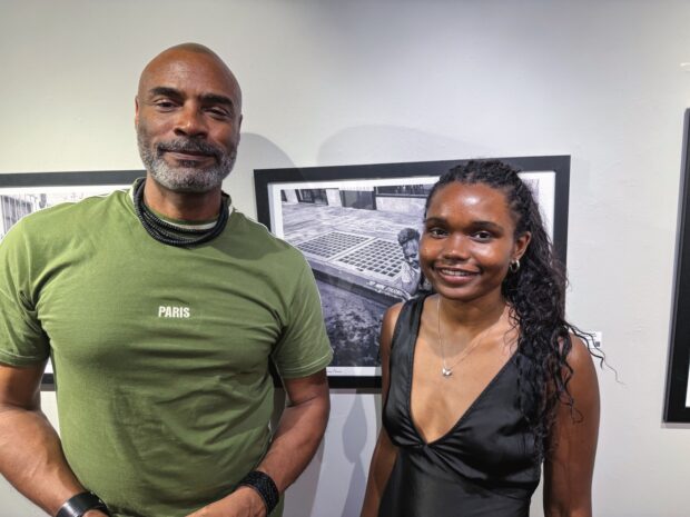 Photographer Alfred Haymond with Aminah Augustin ’28.