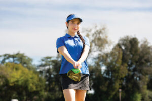 Rachel LeMay ’27, a neuroscience major, is the only women’s golfer to earn All-American honors her first two years in Sagehen blue.