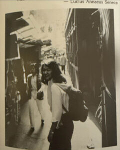 A Chinese woman on a busy street