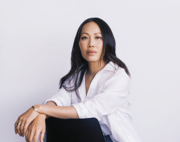 Author Jane Chen sitting