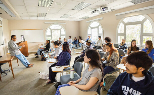 Teacher in a classroom with students