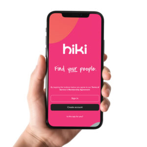 Hiki app shown on smart phone